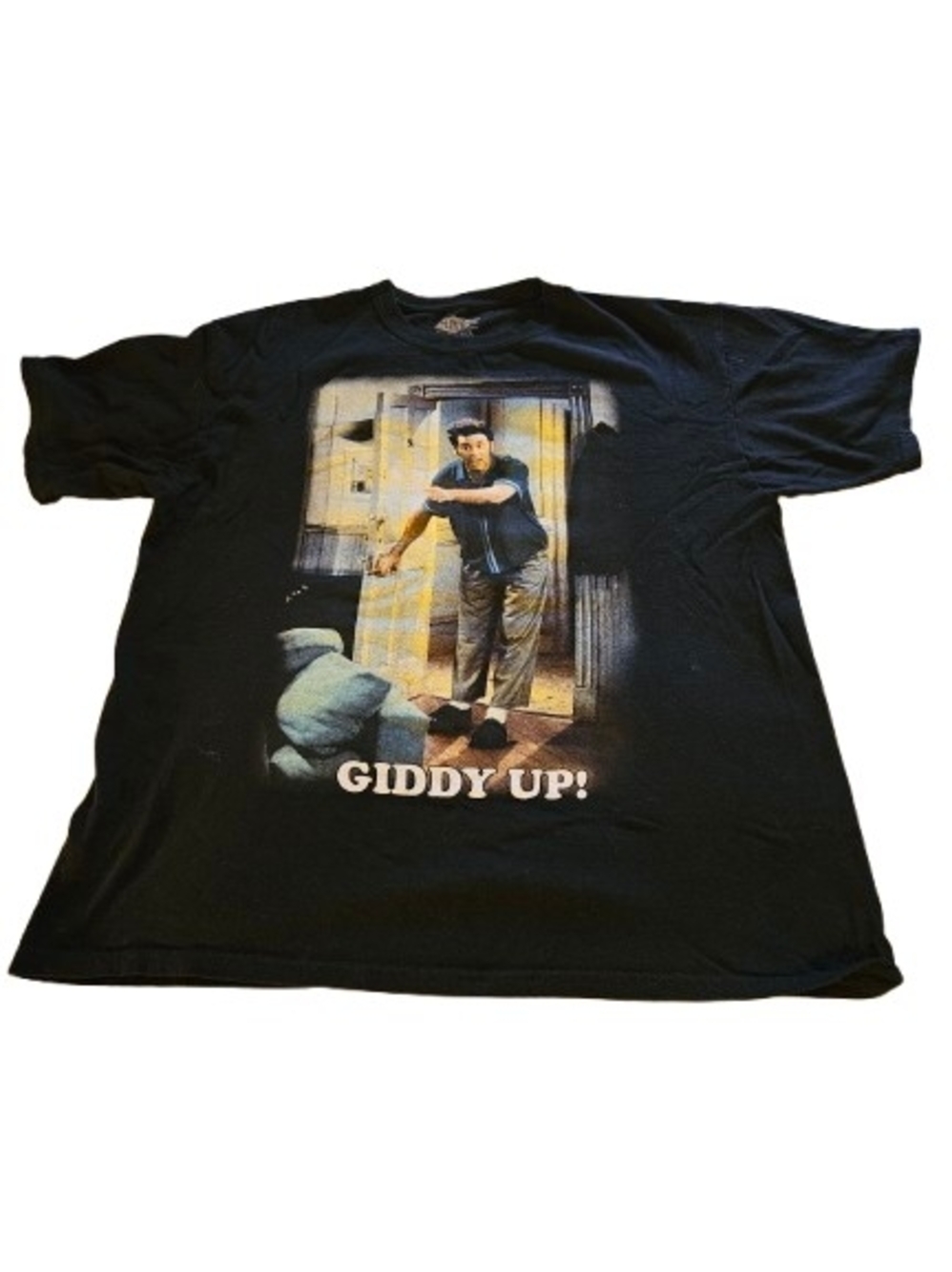 Black Men's Graphic 'Giddy Up!' Short Sleeve Tee Seinfeld
